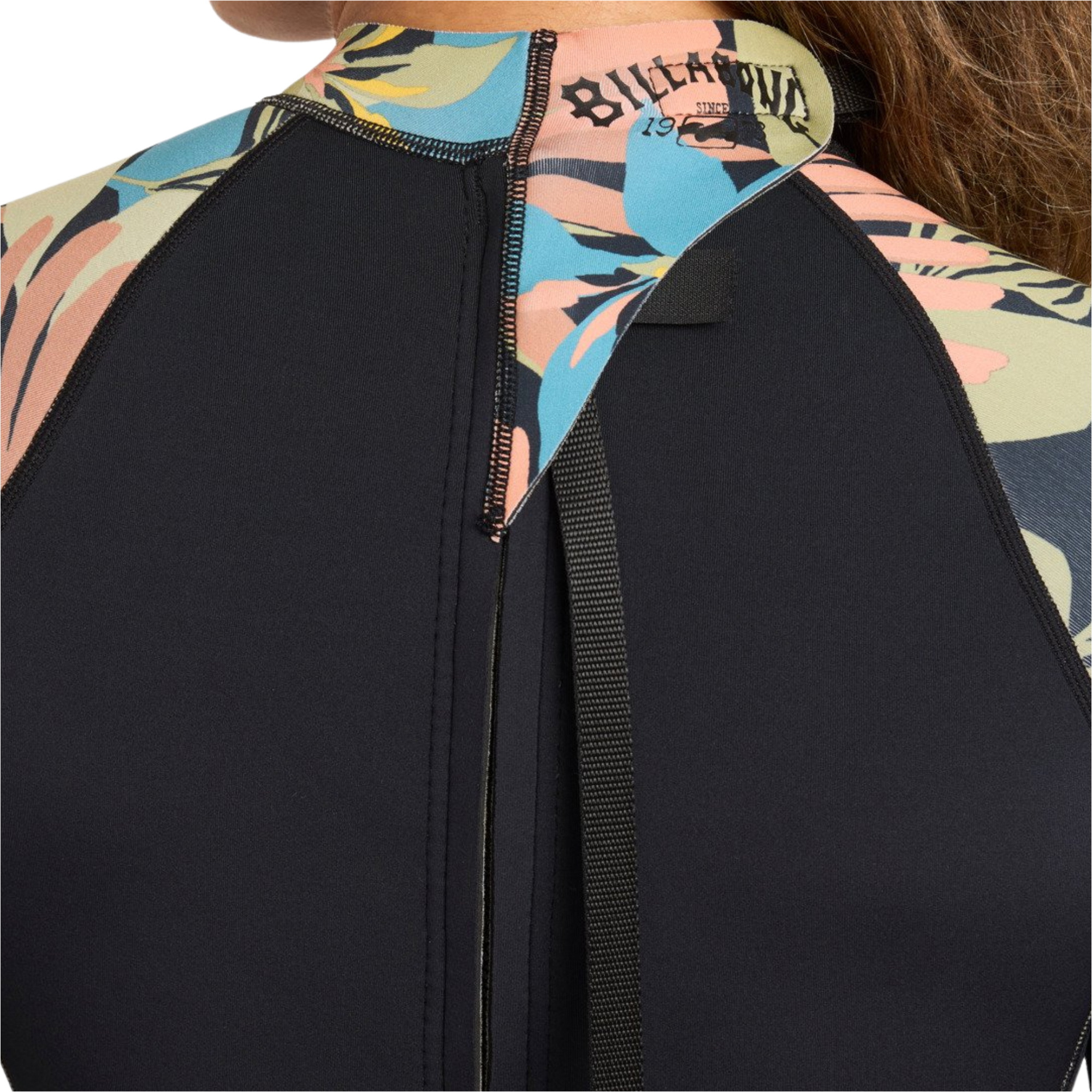 2026 Billabong Womens Spring Fever Natural 2mm Long Sleeve Spring Wetsuit 24BW193504 - Black Tropical